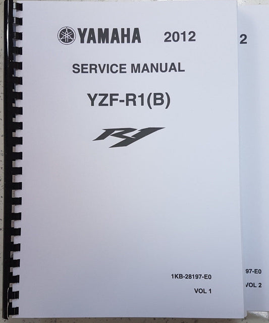 YAMAHA YZF-R1 (B) 12-14 SERVICE MANUAL REPRINTED COMB BOUND