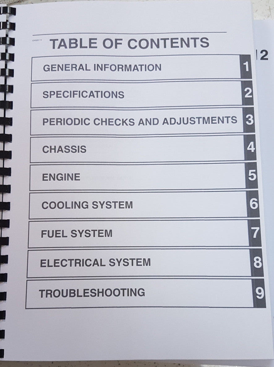 YAMAHA YZF-R1 (B) 12-14 SERVICE MANUAL REPRINTED COMB BOUND