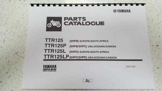 YAMAHA TTR125 (P/L/LP) (5HPC/D/E) PARTS MANUAL PRINTED COMB BOUND
