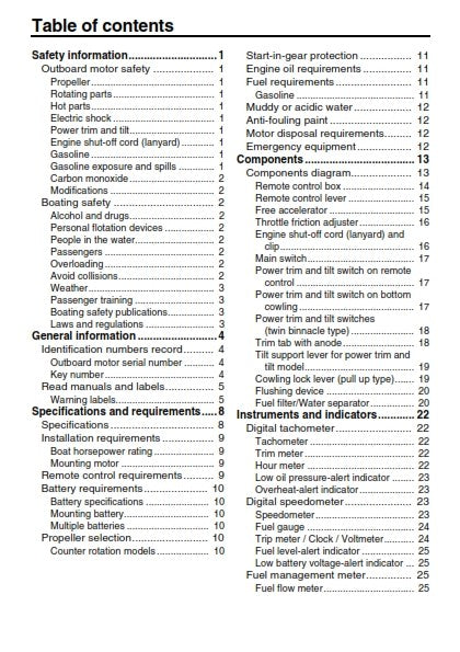 YAMAHA F250G FL250G OUTBOARD MOTOR 2011 OWNERS MANUAL REPRINTED COMB BOUND