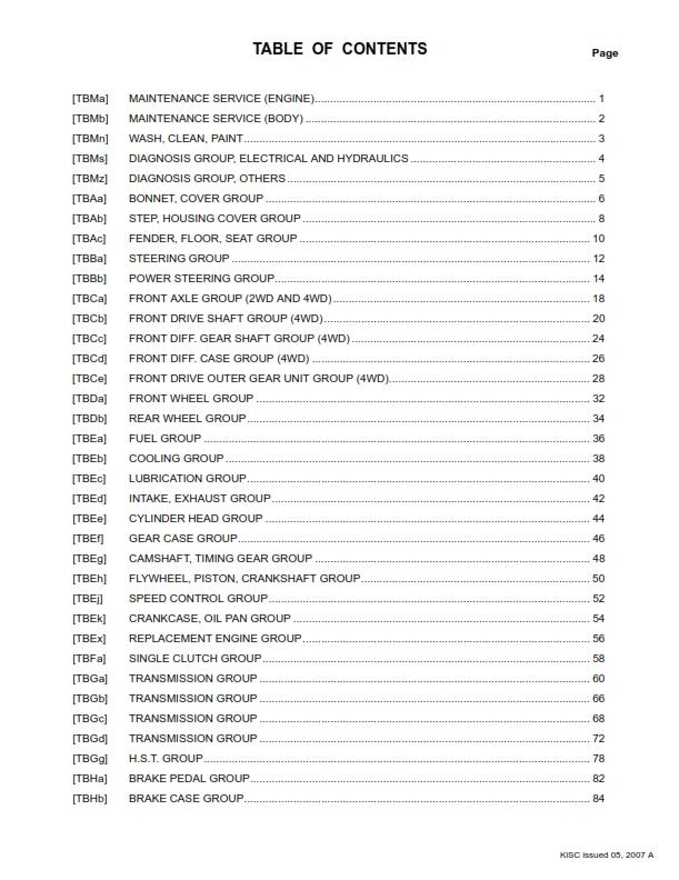 KUBOTA B1830 B2230 B2530 B3030 FRS FLAT RATE SCHEDULE REPRINTED 2007 COMB BOUND