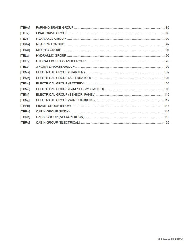KUBOTA B1830 B2230 B2530 B3030 FRS FLAT RATE SCHEDULE REPRINTED 2007 COMB BOUND