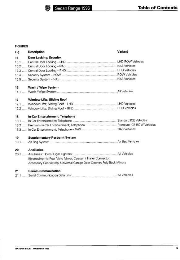 JAGUAR SEDAN RANGE 1996 ELECTRICAL GUIDE REPRINTED COMB BOUND