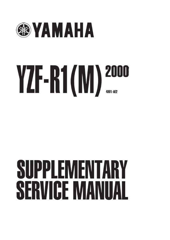 YAMAHA YZF-R1 (M) 2000 - 2001 SUPPLEMENTARY SERVICE MANNUAL REPRINTED COMB BOUND