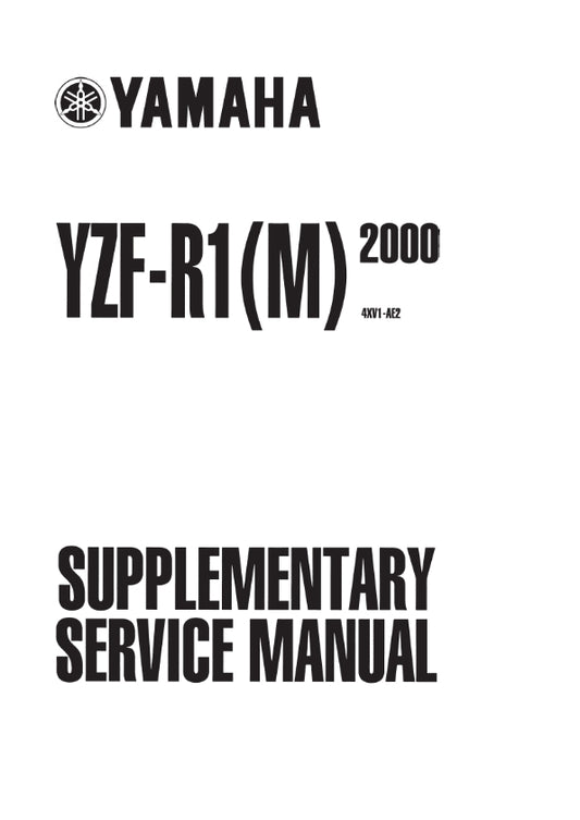 YAMAHA YZF-R1 (M) 2000 - 2001 SUPPLEMENTARY SERVICE MANNUAL REPRINTED COMB BOUND