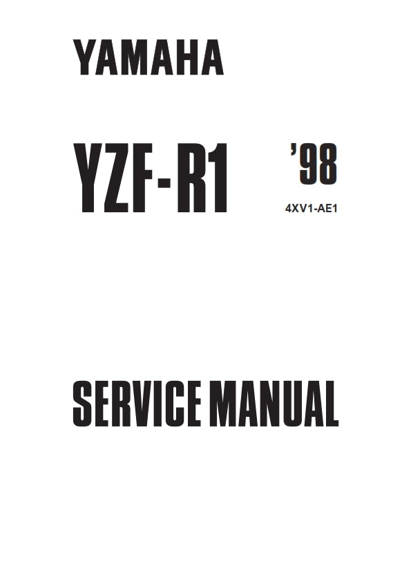 YAMAHA R1 1998 - 1999 SERVICE MANUAL REPRINTED COMB BOUND