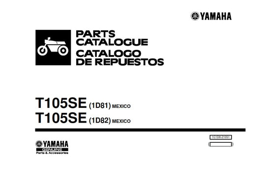 YAMAHA CRYPTON T105SE 1D81 1D82 PARTS MANUAL 2003 EDITION REPRINTED COMB BOUND