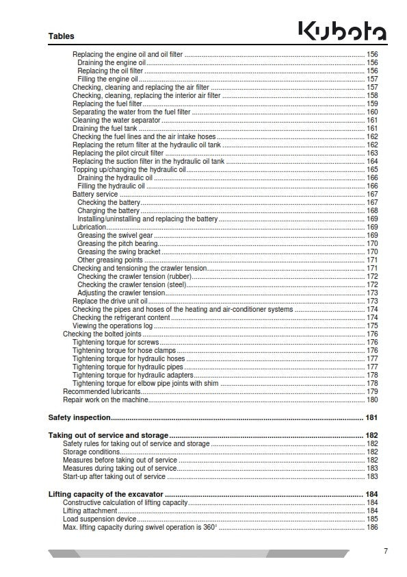 KUBOTA EXCAVATOR KX080-4 OPERATORS MANUAL APRIL 15 EDITION REPRINTED COMB BOUND