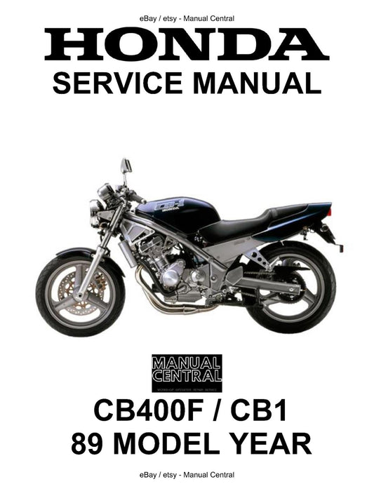 HONDA CB400F CB1 SERVICE WORKSHOP MANUAL 89 EDITION REPRINTED COMB BOUND