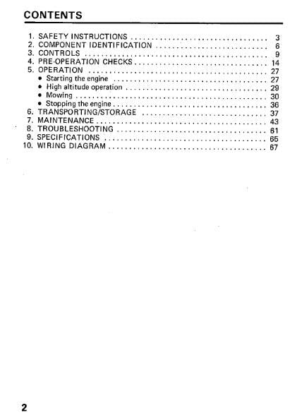 HONDA RIDE ON MOWER H3011 H3011H OWNERS MANUAL 89 EDITION REPRINTED COMB BOUND