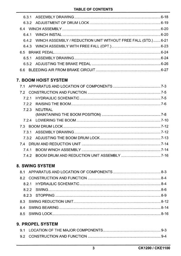KOBELCO CRAWLER CRANE CK1200 CKE1100 SHOP REPAIR WORKSHOP MANUAL REPRINTED