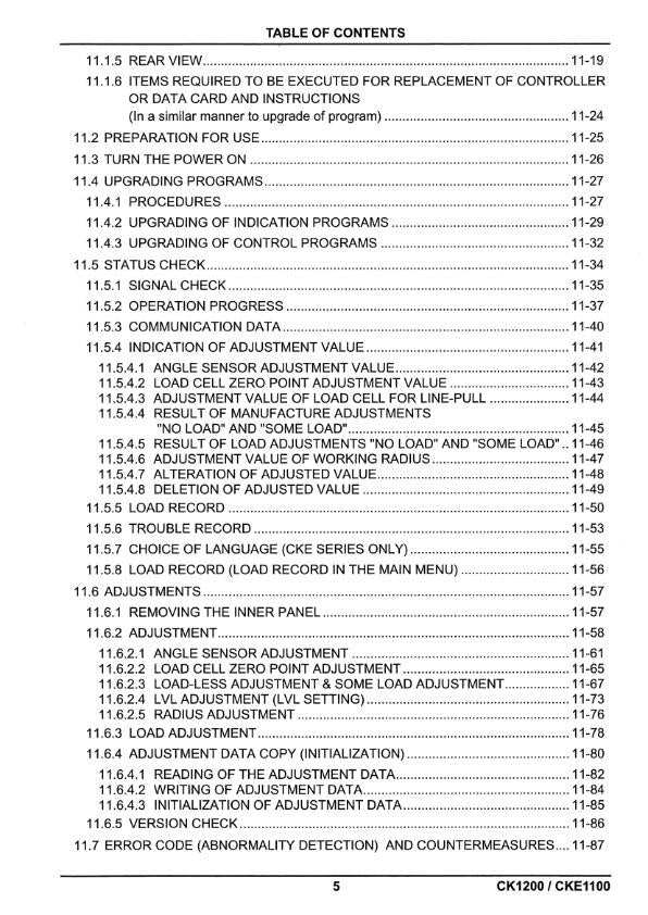 KOBELCO CRAWLER CRANE CK1200 CKE1100 SHOP REPAIR WORKSHOP MANUAL REPRINTED