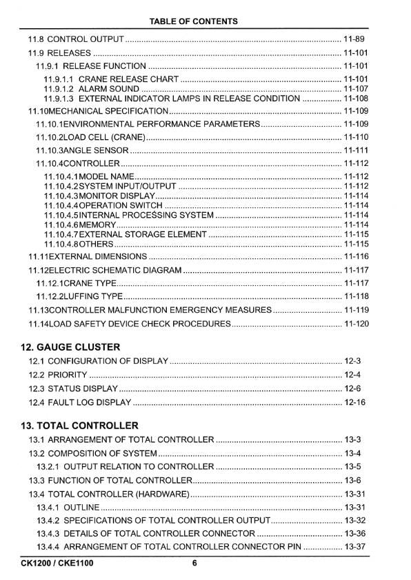 KOBELCO CRAWLER CRANE CK1200 CKE1100 SHOP REPAIR WORKSHOP MANUAL REPRINTED