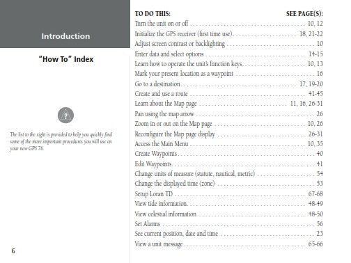 GARMIN GPS 76 OWNERS MANUAL REFERENCE GUIDE REPRINTED A4 COMB BOUND