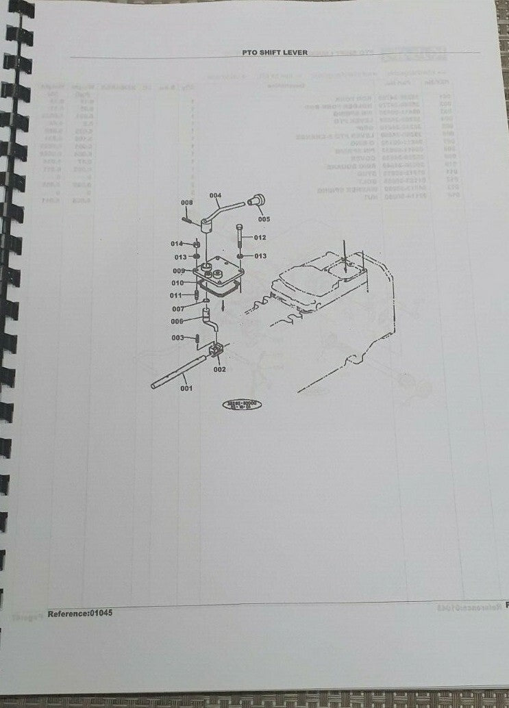 KUBOTA L275 TRACTOR ILLUSTRATED PARTS MANUAL REPRINTED COMB BOUND