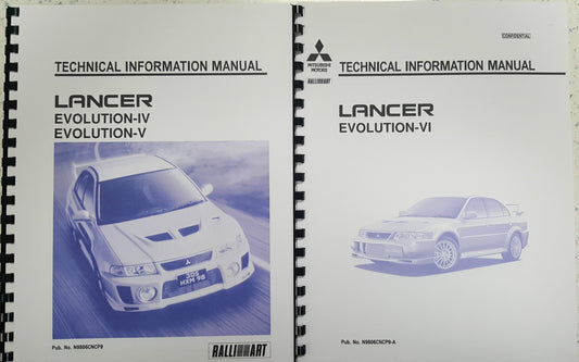 MITSUBISHI LANCER EVO IV / V / VI 4 5 6 TECHNICAL INFORMATION MANUAL REPRINTED
