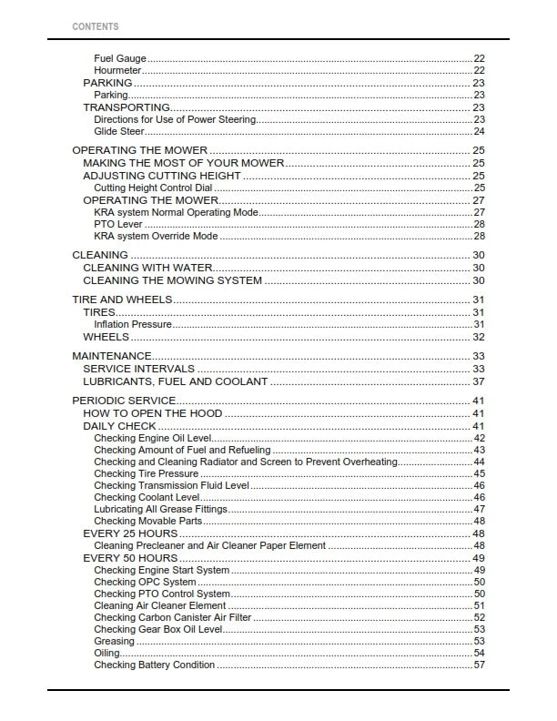KUBOTA LAWN TRACTOR GR2020G GR2120 GR2120AU OPERATORS MANUAL REPRINTED 2014