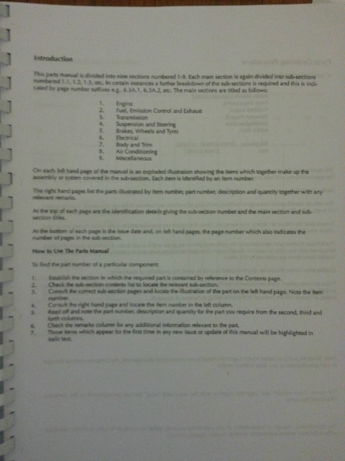 ASTON MARTIN DB7 PARTS MANUAL UP TO 1997 (PRE AIRBAG ) REPRINTED COMB BOUND