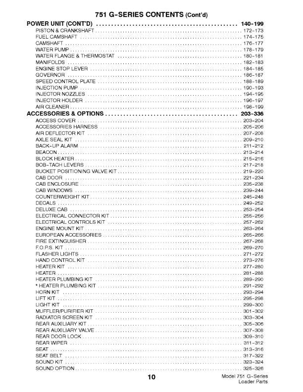 BOBCAT 751 G SERIES PARTS MANUAL REPRINTED COMB BOUND