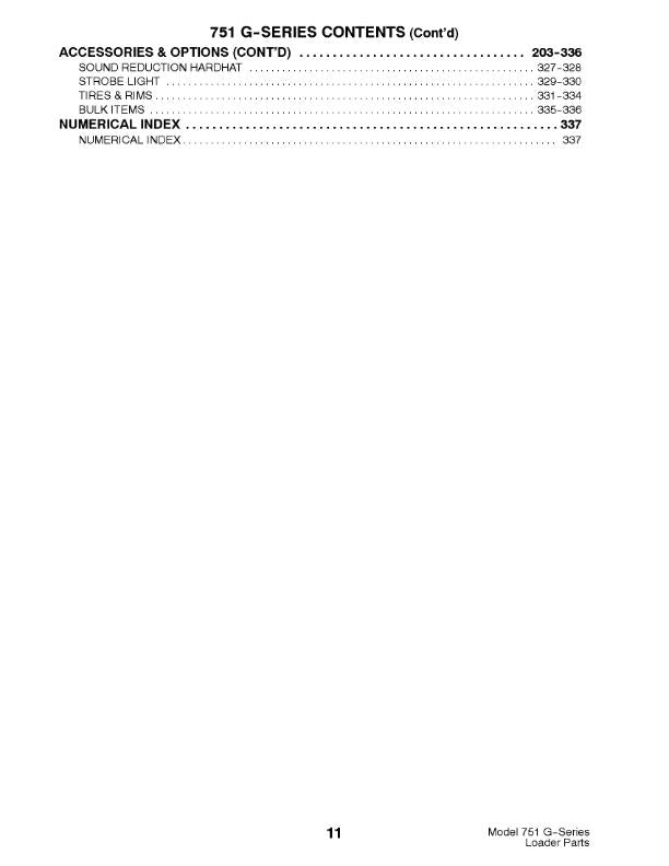 BOBCAT 751 G SERIES PARTS MANUAL REPRINTED COMB BOUND