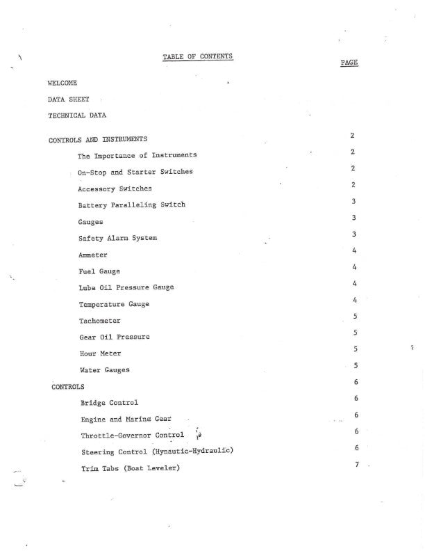 BERTRAM 46 MOTORYACHT OWNERS MANUAL REPRINTED COMB BOUND