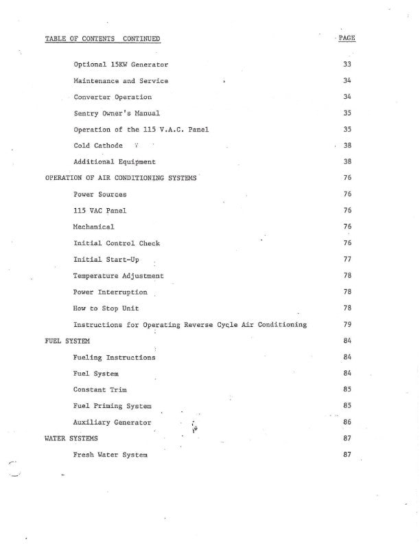 BERTRAM 46 MOTORYACHT OWNERS MANUAL REPRINTED COMB BOUND