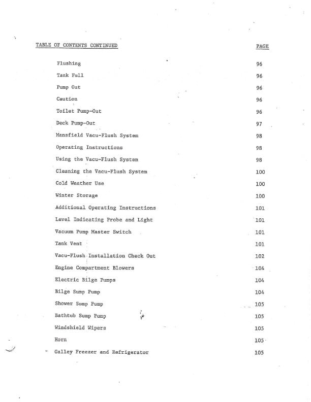 BERTRAM 46 MOTORYACHT OWNERS MANUAL REPRINTED COMB BOUND