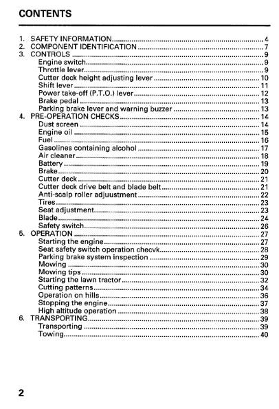 HONDA RIDE ON MOWER H4013 OWNERS MANUAL 89 EDITION REPRINTED COMB BOUND