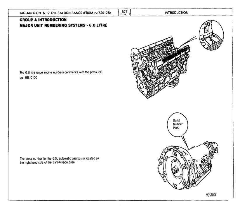 JAGUAR XJ SERIES 6CYL & 12 CYL FROM VIN 720125 PARTS MANUAL REPRINTED