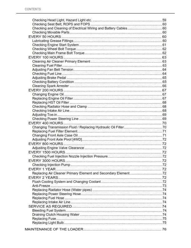 KUBOTA TRACTOR B26TL OPERATORS MANUAL REPRINT COMB BOUND
