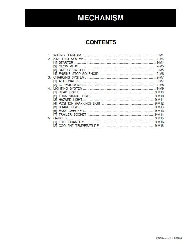 KUBOTA TRACTOR B1710 B2110 B2410 B2710 WORKSHOP MANUAL 2006 EDITION REPRINTED