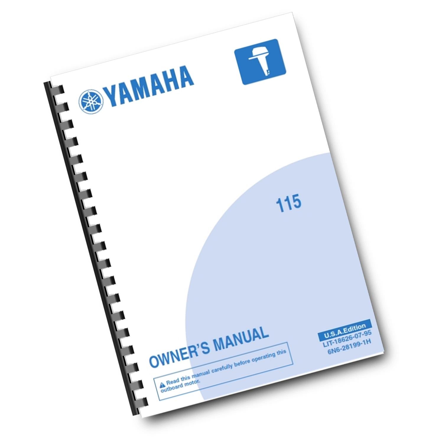 YAMAHA 115 OUTBOARD MOTOR 2008 OWNER MANUAL REPRINTED COMB BOUND