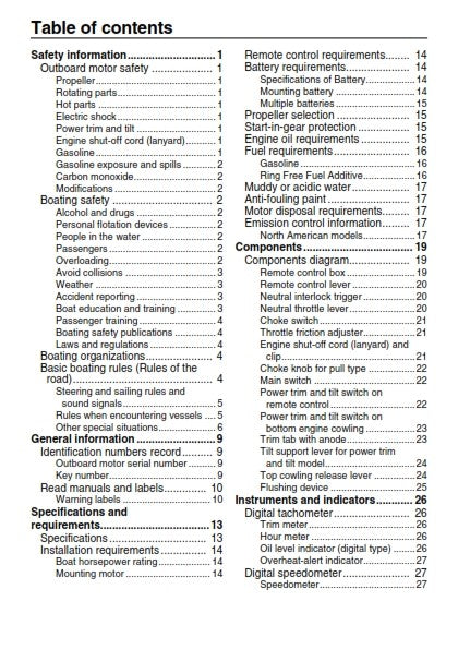 YAMAHA 115 OUTBOARD MOTOR 2008 OWNER MANUAL REPRINTED COMB BOUND