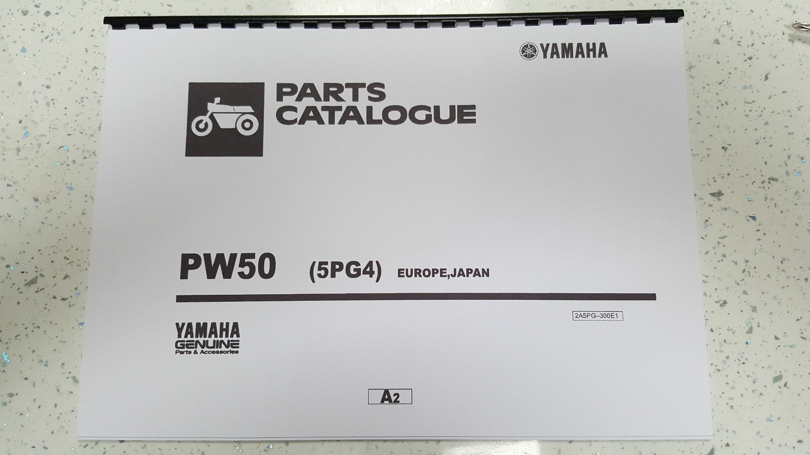 YAMAHA PW50 5PG4 EUROPE JAPAN PARTS MANUAL PRINTED COMB BOUND
