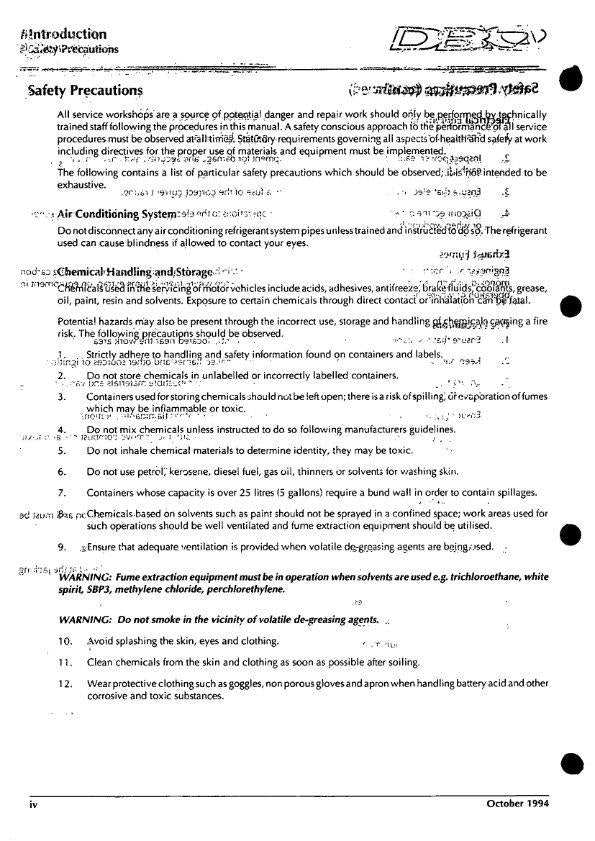 ASTON MARTIN DB7 WORKSHOP MANUAL 94-97 (PRE AIRBAG)