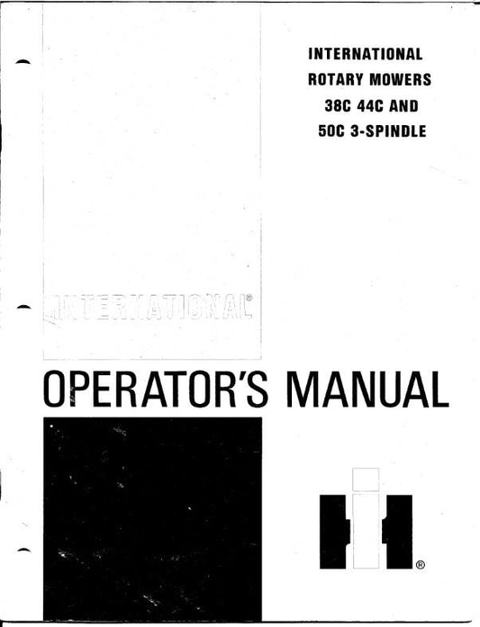 CUB CADET INTERNATIONAL ROTARY MOWER 38C 44C 50C 3-SPINDLE OPERATORS MANUAL