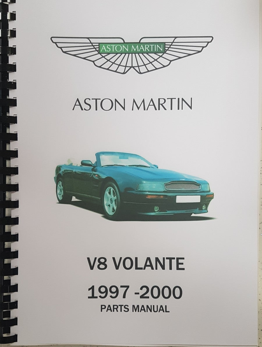 ASTON MARTIN V8 VOLANTE 97-00 PARTS MANUAL REPRINTED A4 COMB BOUND 284 PAGES