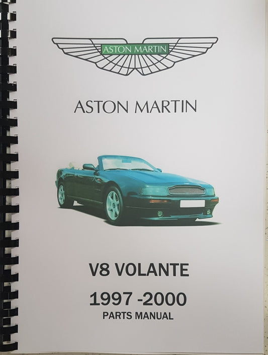ASTON MARTIN V8 VOLANTE 97-00 PARTS MANUAL REPRINTED A4 COMB BOUND 284 PAGES