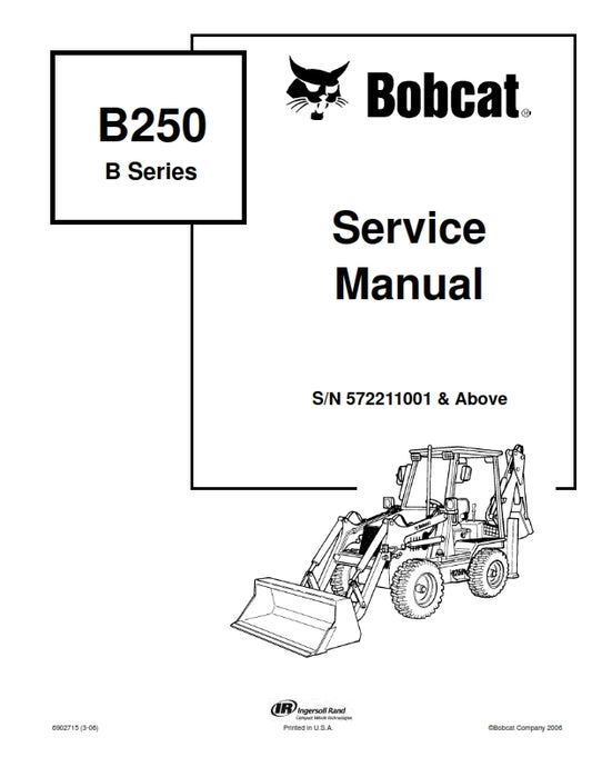 BOBCAT B250 B SERIES SERVICE MANUAL REPRINTED COMB BOUND