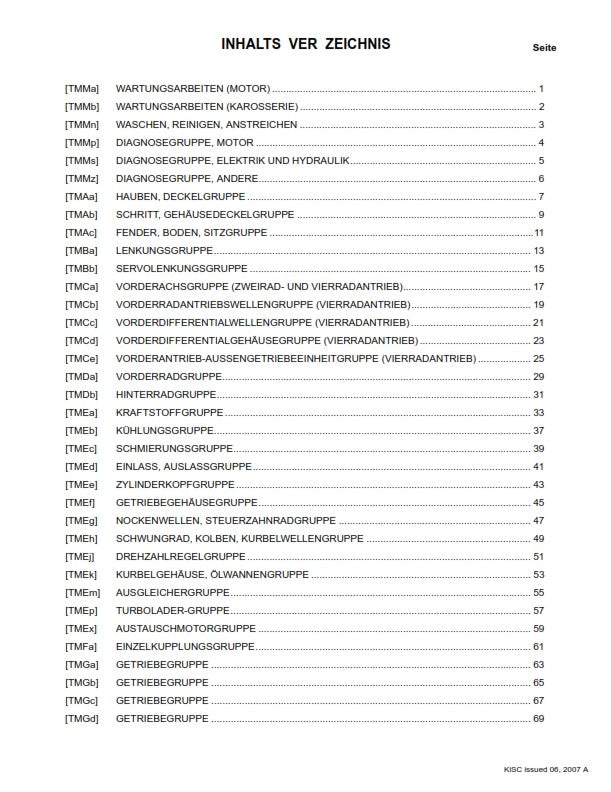 KUBOTA TRACTOR M108S FRS FLAT RATE SCHEDULE REPRINTED 2007 COMB BOUND