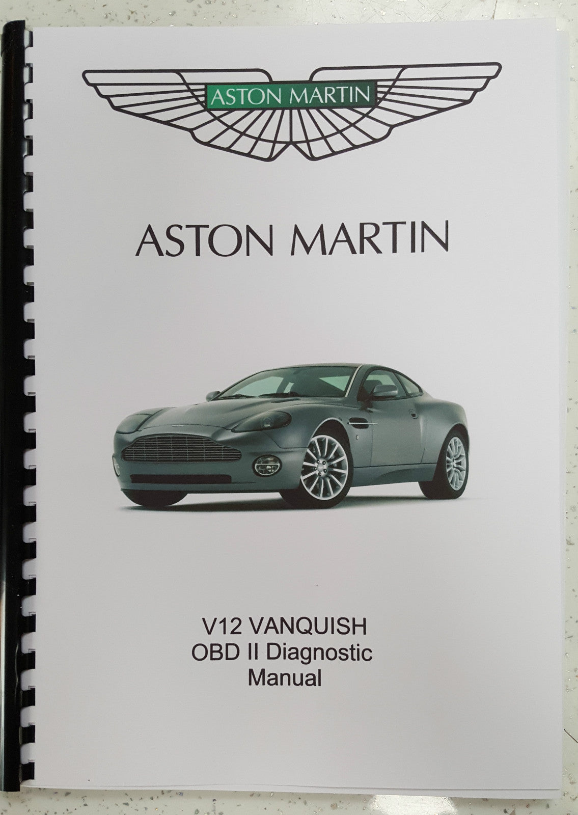 ASTON MARTIN V12 VANQUISH (01 - 07) OBD II DIAGNOSTIC MANUAL PRINTED A4