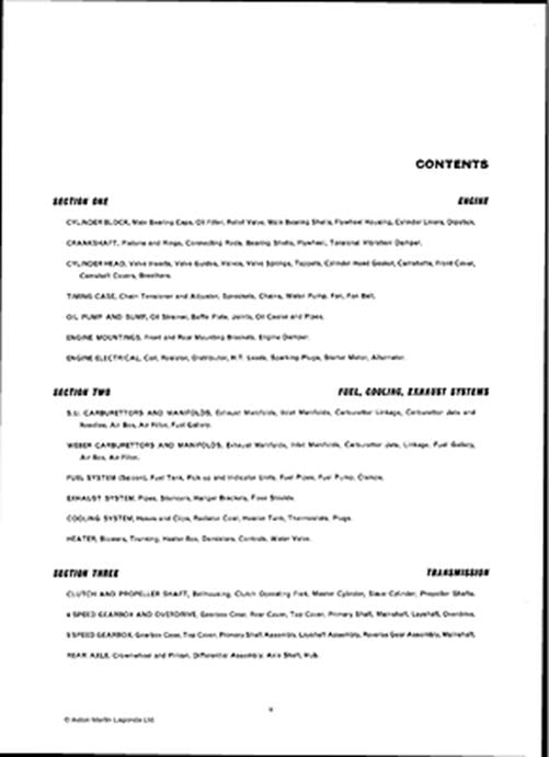 ASTON MARTIN DB5 PARTS MANUAL REPRINTED A4 COMB BOUND REPRINTED