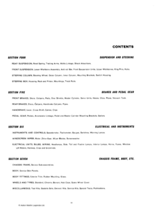 ASTON MARTIN DB5 PARTS MANUAL REPRINTED A4 COMB BOUND REPRINTED