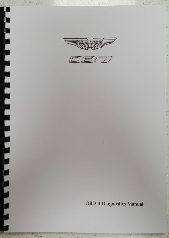 ASTON MARTIN DB7 97 - 99 OBD II DIAGNOSTIC MANUAL PRINTED A4 COMB BOUND