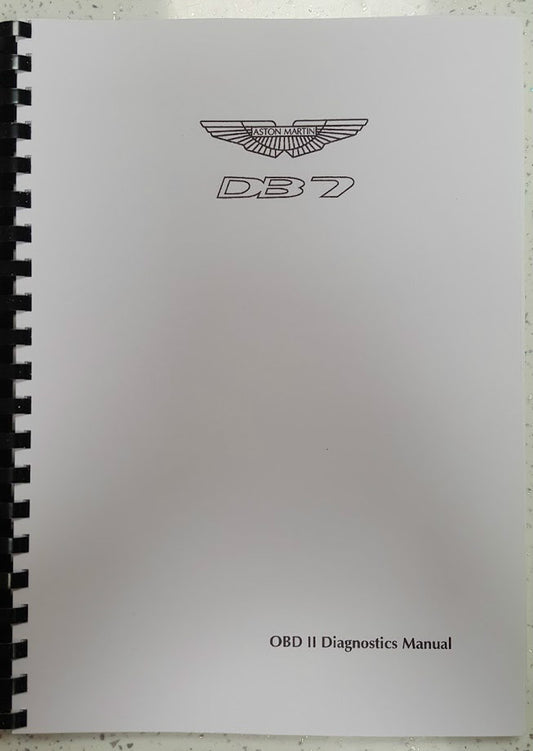 ASTON MARTIN DB7 97 - 99 OBD II DIAGNOSTIC MANUAL PRINTED A4 COMB BOUND