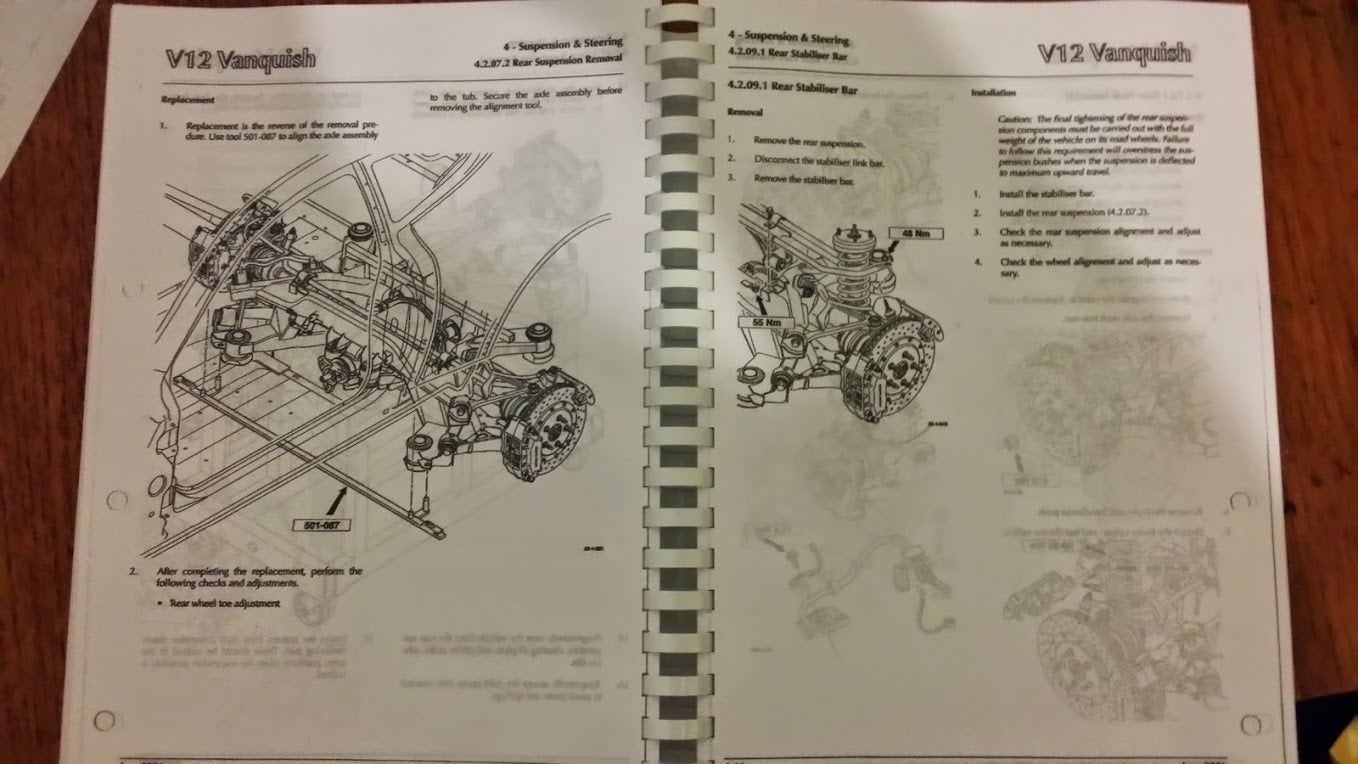 ASTON MARTIN V12 VANQUISH 2001 to 2007 SERVICE REPAIR WORKSHOP MANUAL