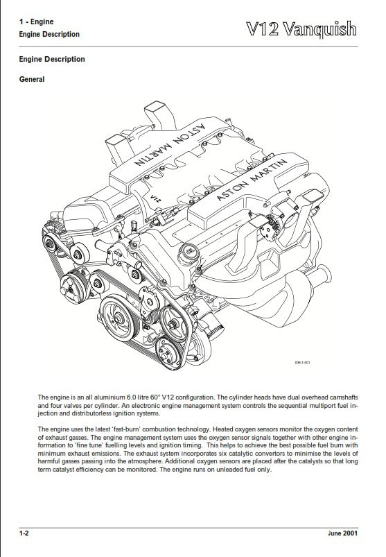 ASTON MARTIN V12 VANQUISH 2001 to 2007 SERVICE REPAIR WORKSHOP MANUAL