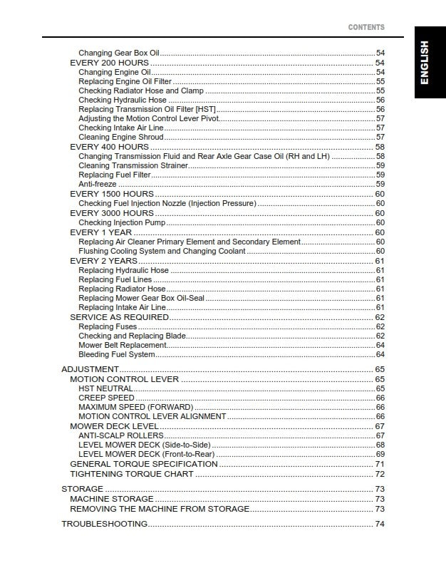 KUBOTA ZD221 ZERO TURN MOWER OPERATOR MANUAL REPRINTED COMB BOUND