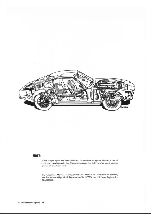 ASTON MARTIN DBS SALOON PARTS MANUAL REPRINTED A4 COMB BOUND 230 PAGES DBS5000