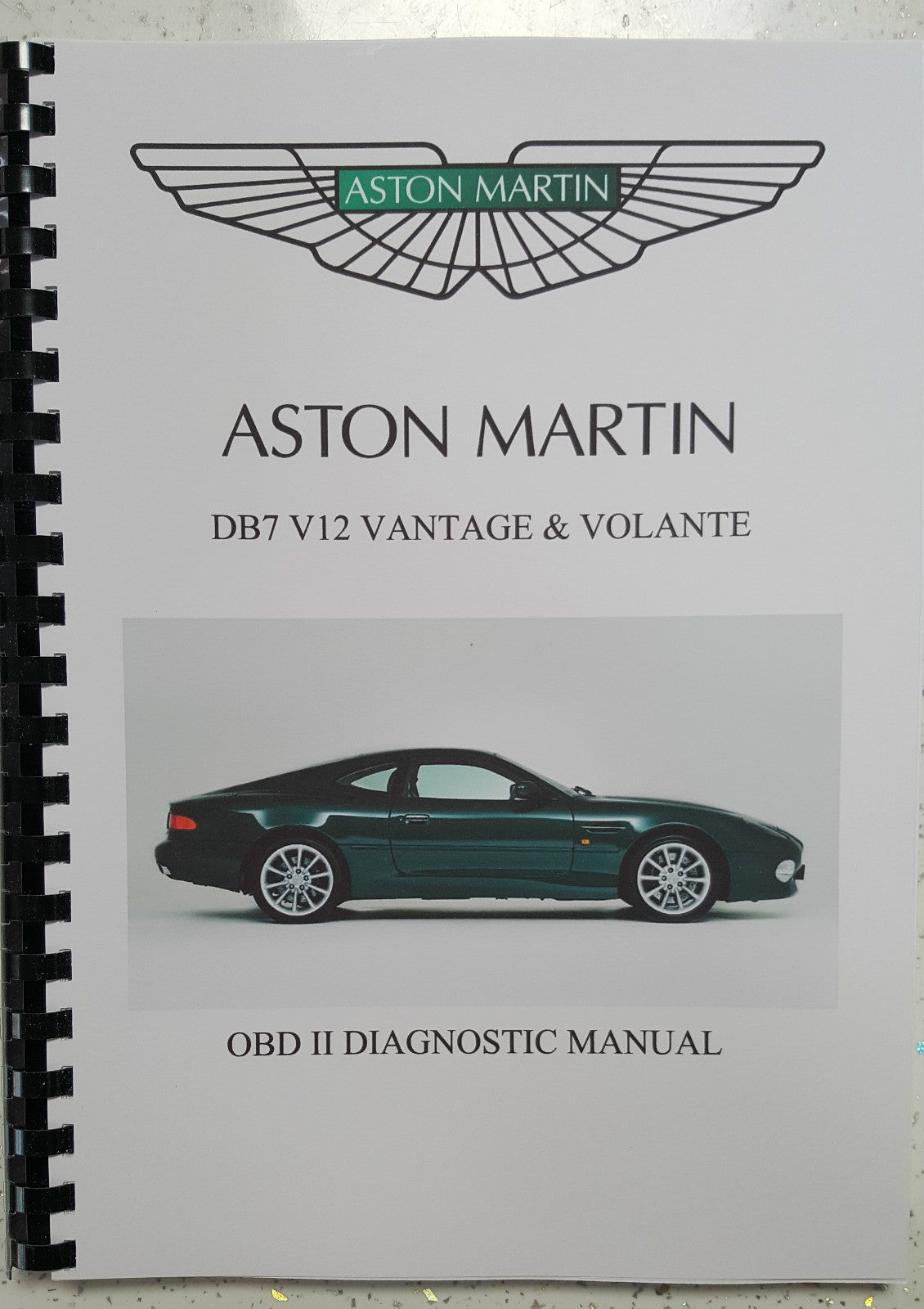 ASTON MARTIN DB7 V12 VANTAGE 99-03 OBD II DIAGNOSTIC MANUAL REPRINTED